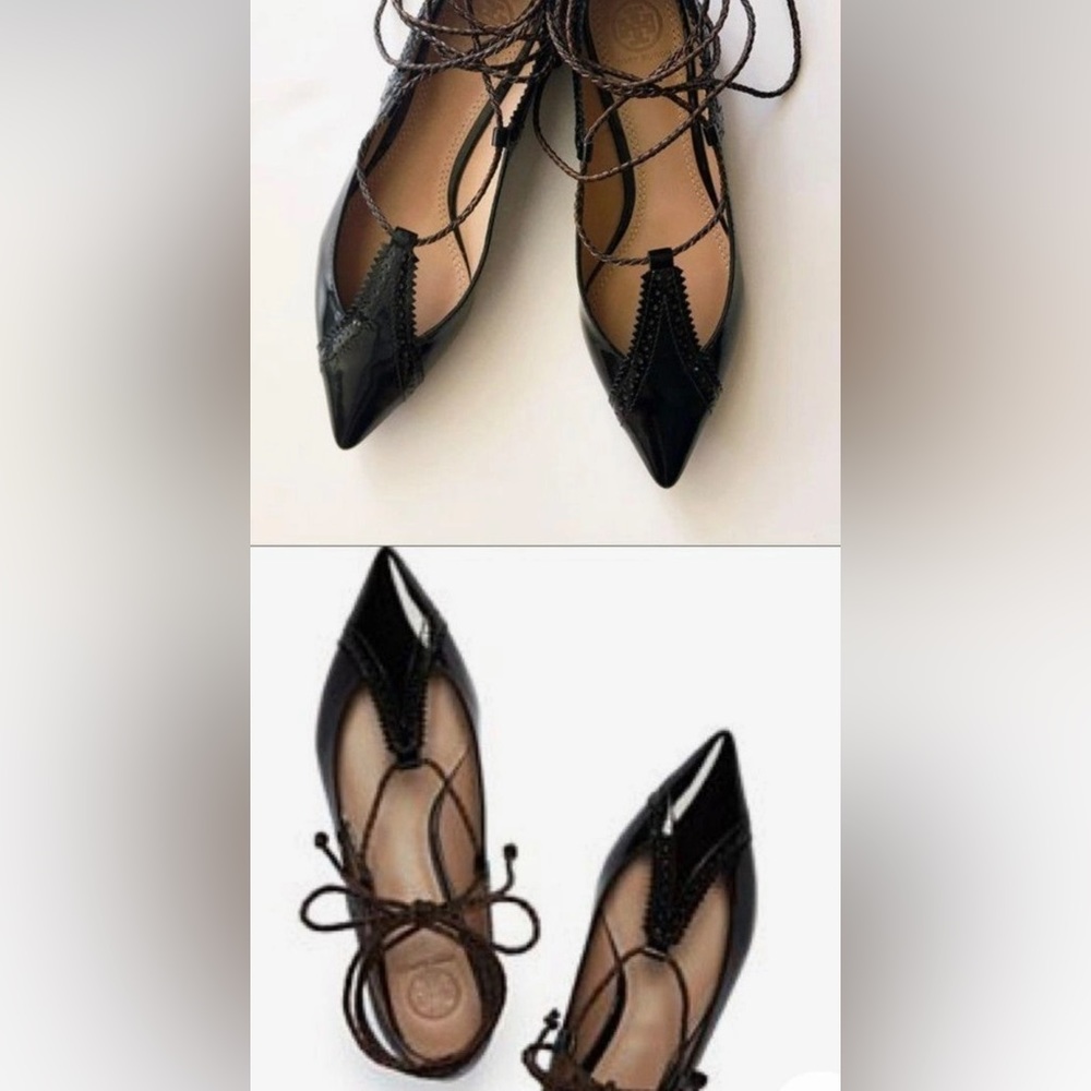 Tory Burch Lace Up Flats